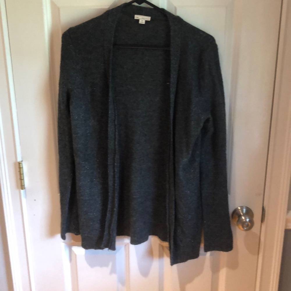 Dark grey button sweater